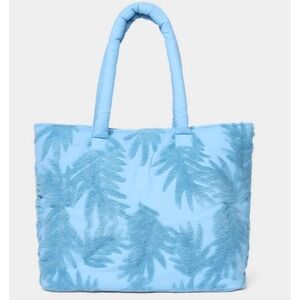 NWT Shade & Shore Terry Tote Botanical Leaf Pattern Tropical Vacation Beach